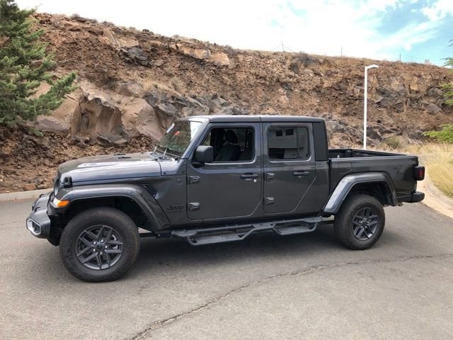 2024 Jeep Gladiator Sport S in Granite Crystal Metallic Clearcoat — front three-quarter view