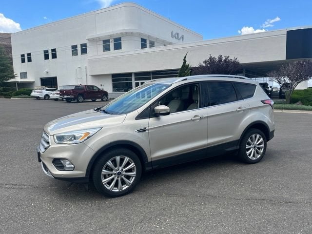2017 Ford Escape Titanium in White Gold Metallic — front three-quarter view