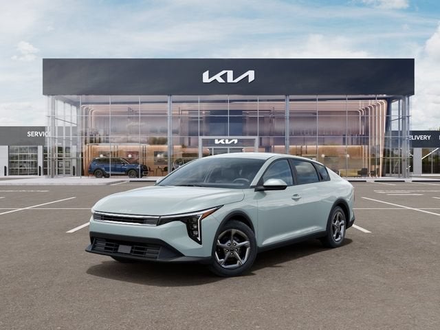 2026 Kia K4 LXS in Morning Haze — front three-quarter view