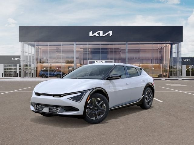 2026 Kia EV6 Light Long Range in Glacial White Pearl — front three-quarter view
