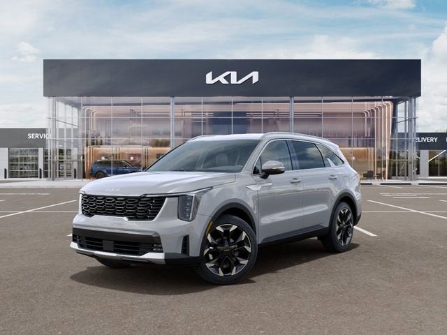 2026 Kia Sorento EX in Wolf Gray — front three-quarter view