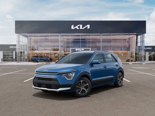 2026 Kia Niro EX in Mineral Blue — front three-quarter view