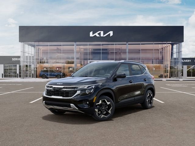 2026 Kia Seltos EX in Fusion Black — front three-quarter view