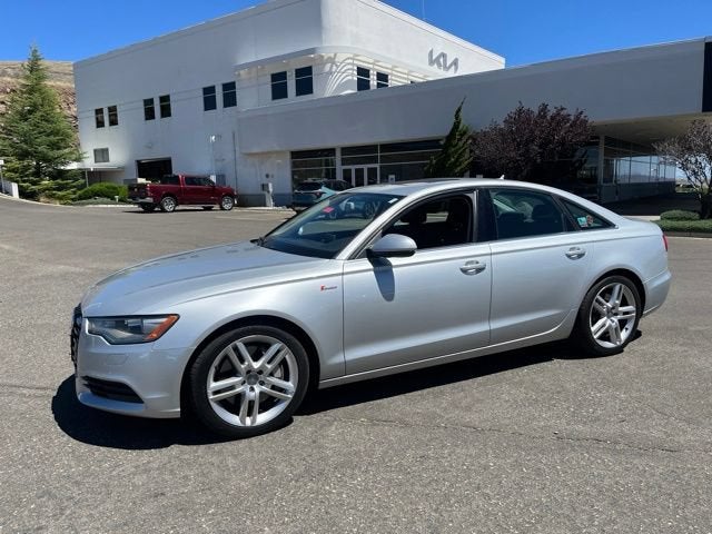2014 Audi A6 3.0T Premium Plus in Ice Silver Metallic — front three-quarter view